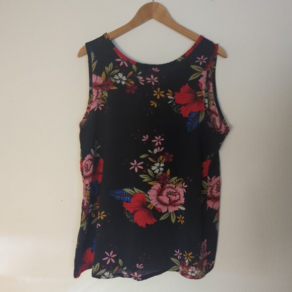 Zeagoo Sleeveless Floral Chiffon Top Size XL - Chic Style - Picture 4 of 7